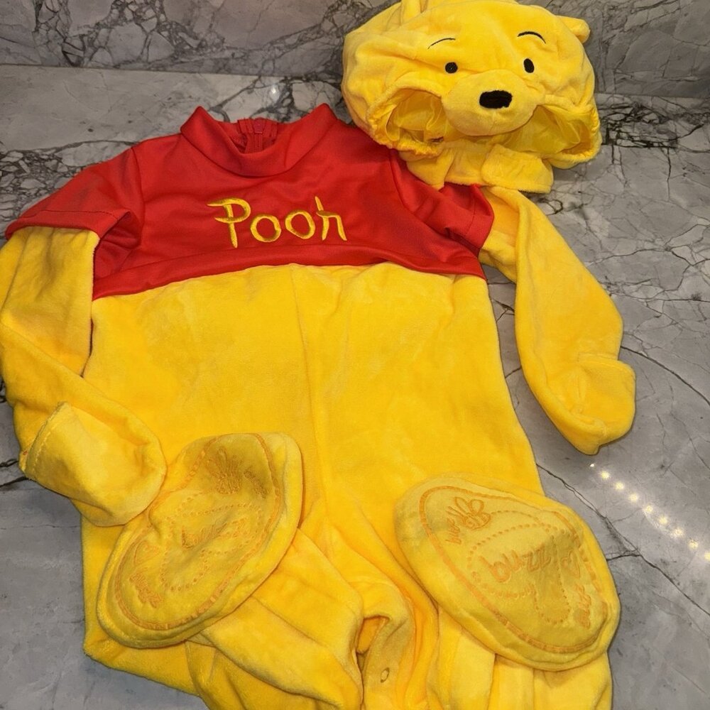 Disney Winnie the Pooh Yellow and Red Plush Hooded Costume
